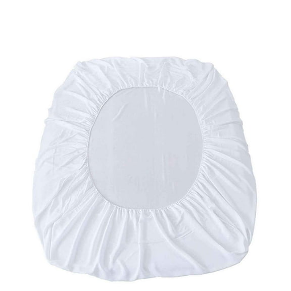 Moocorvic Waterproof Mattress Protector, Large Bed Covers 79x71inch Fitted Sheet Style with Elastic Rubber Band, Machine Washable(White)