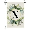 thumbnail image 1 of Moocorvic Welcome Decorative Garden Flags with Letter, Wreath Double Sided House Yard Patio Outdoor Garden Flags Small Garden Flag Family Last Name Initial Decoration(X), 1 of 5