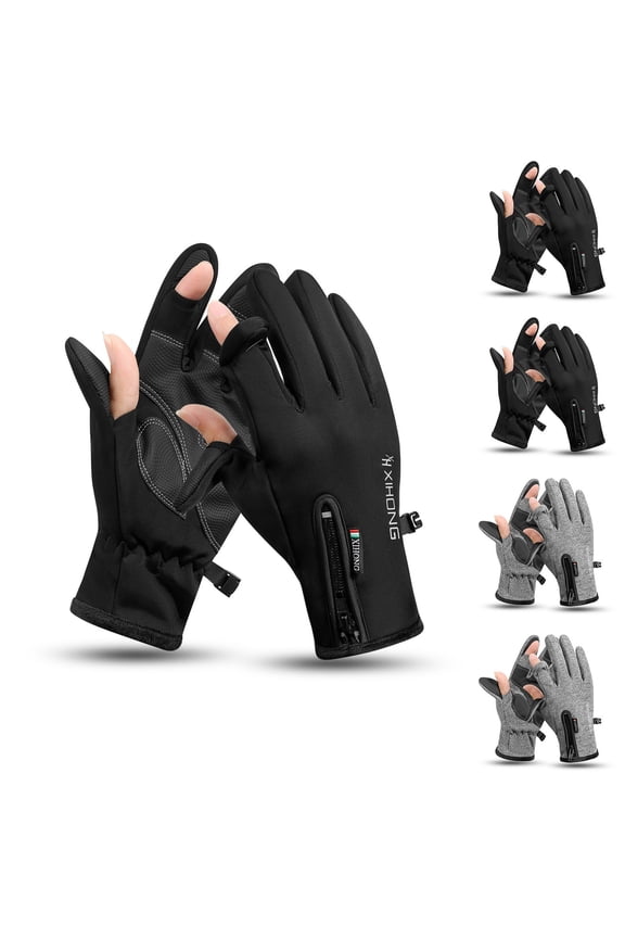 Winter Gloves for Men Women, Cold Weather Warm Gloves for Running,Hiking,Outdoor - Finger Touch Screen,L