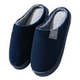 thumbnail image 1 of Moocorvic Winter House Slippers for Woman Men, Soft Warm Shoes Slippers for Bedroom, Women's Slippers(Navy 9.5-10.5), 1 of 1