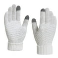 thumbnail image 1 of Moocorvic Winter Warm Gloves Men Women, Touch Screen Thermal Knit Gloves for Cold Weather Outdoors,White, 1 of 8