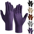 thumbnail image 1 of Moocorvic Women Winter Gloves, Warm Elastic Stretch Touchscreen Glove for Cycling, Running, Outdoor(Purple,L), 1 of 3