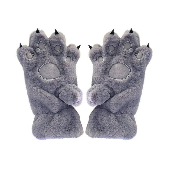 Moocorvic Womens Winter Gloves for Women Cold Weather, Cute Animals Paw Gloves Kids Womens Winter Gloves(Gray)