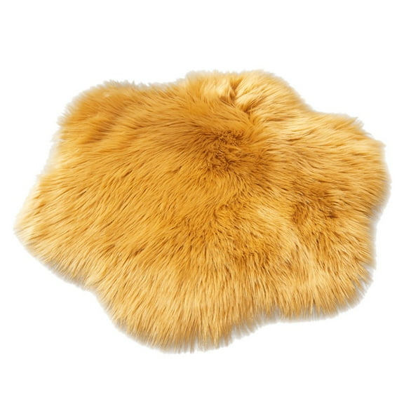 Moocorvic Wool Imitation Sheepskin Rugs Faux Non Slip Bedroom Shaggy Carpet Mats