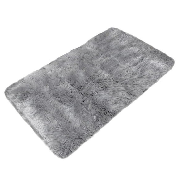 Moocorvic Wool Imitation Sheepskin Rugs Faux Non Slip Bedroom Shaggy Carpet Mats