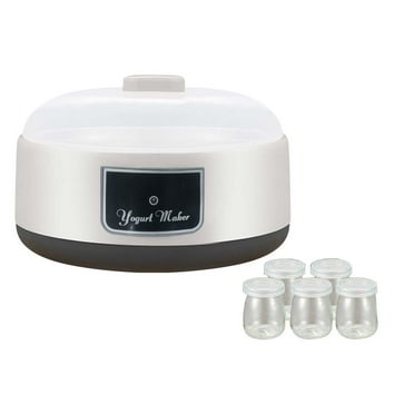 Moocorvic Yogurt Maker Machine with Temperature Control and Timer, Food Grade Stainless Steel Liner with 5 Glass Jars for Homemade Greek, Vegan,1.2L