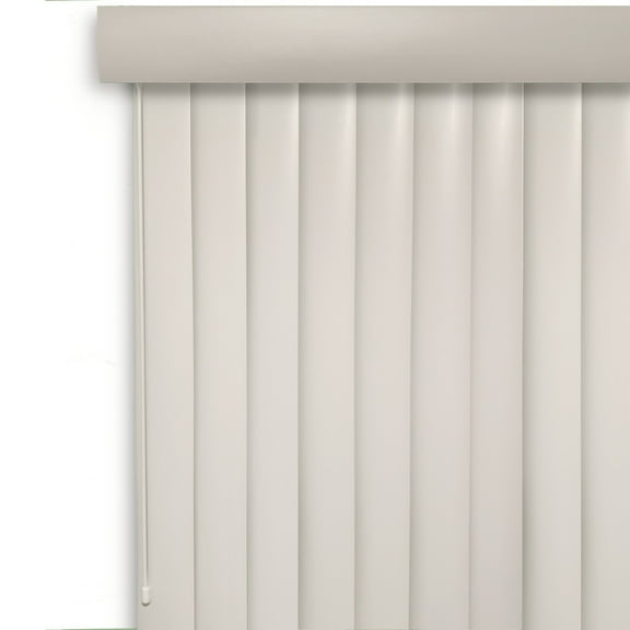 Mood Cordless Vinyl Sliding Door Blinds, Alabaster White, 78" x 84"