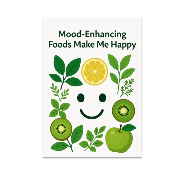 Mood-Enhancing Foods Make Me Happy - Happiness Seekers - 13x19 Poster Print