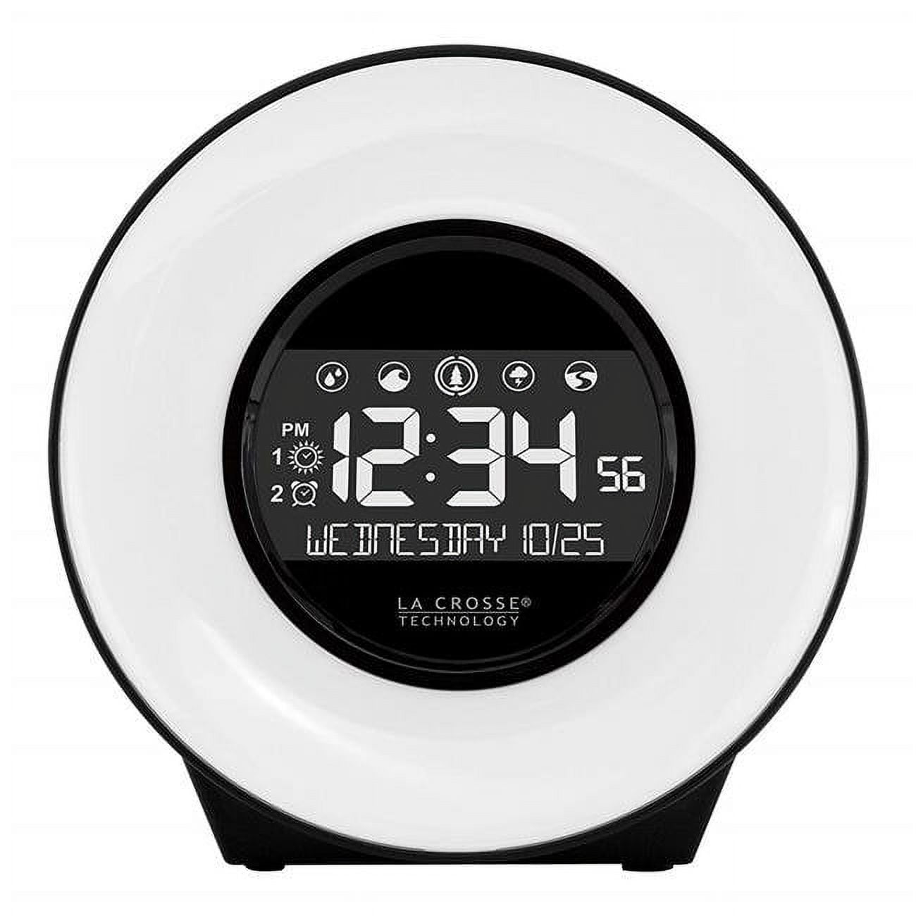 Light alarm clock with nature sounds and colour changing mood light MOOD  LIGHT
