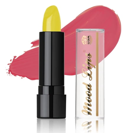 Mood Lips Color Changing Lipstick | Long Lasting Lip Stain Effect | 12 Hour Wear | Magic pH Tint | Aloe Vera Hydrating & Moisturizing | Made in USA | Yellow