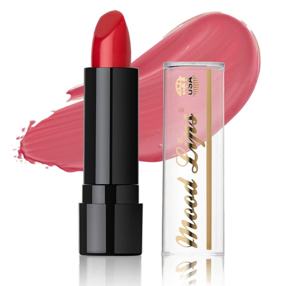 Mood Lips Color Changing Lipstick | Long Lasting Lip Stain Effect | 12 Hour Wear | Magic pH Tint | Aloe Vera Hydrating & Moisturizing | Made in USA | Red