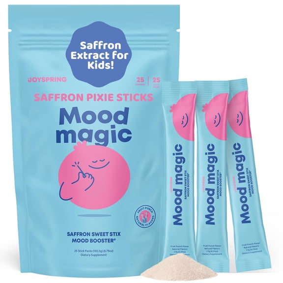 JoySpring Mood Magic Kids Saffron Sticks, Fruit Punch, 25 Ct, 4+