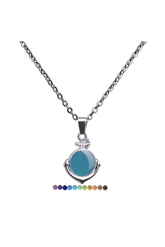 Mood Necklace Temperature Change Alloy Jewellery No Letter
