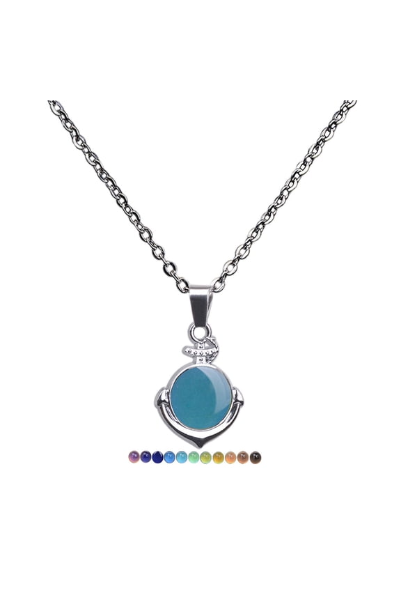 Mood Necklace Temperature Change Alloy Jewellery No Letter