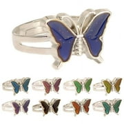 VORKOI Mood Ring Butterfly Color Changing Emotional Feeling Adjustable Size Mood Ring