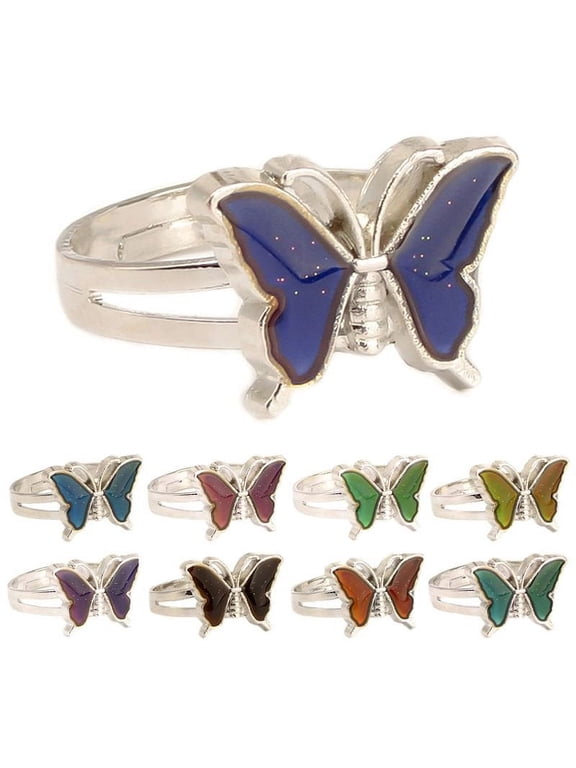 Mood Ring Butterfly Color Changing Emotional Feeling Adjustable Size Mood Ring