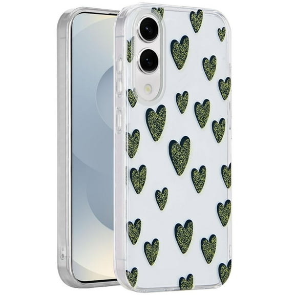 Mood Series Designer Hybrid Case for Samsung Galaxy S25 Edge - Black Hearts