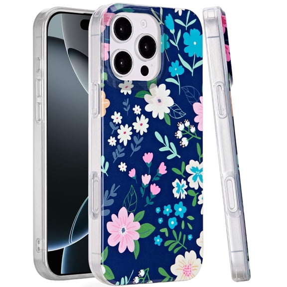 Mood Series Designer Hybrid Case for iPhone 16 Pro Max - Galaxy Floral