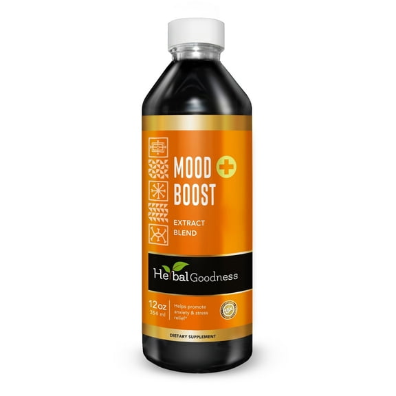 Mood Booster Support Supplement, Mood Enhancer, Natural Sleep Aids for Adults Tranquil Sleep, Relaxation and Calm, Chamomile, 12oz - Herbal Goodness