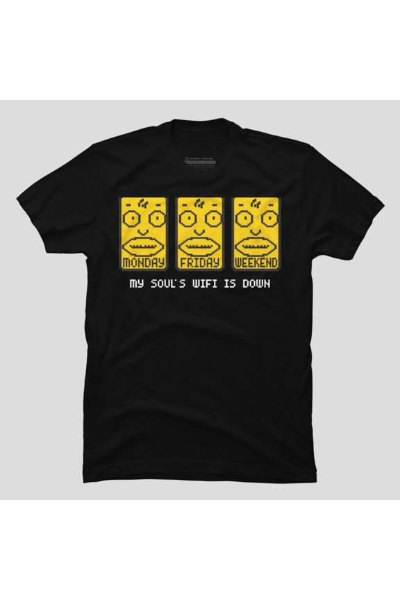 Mood Weekly Grid Funny Sarcastic Humor Chart Graphic Unisex T-Shirt, Up to Size 5XL