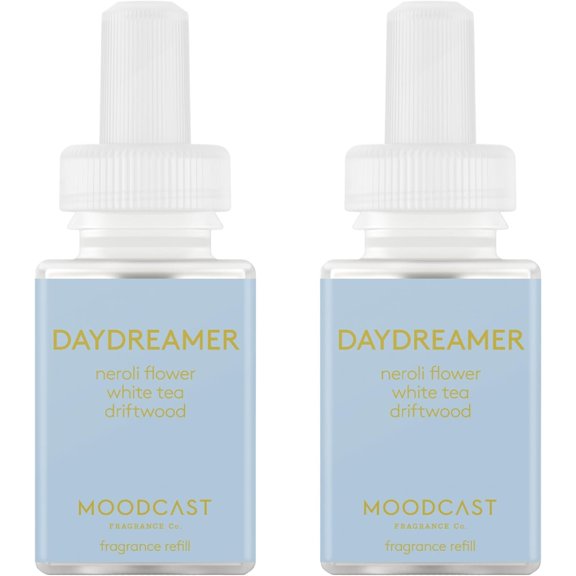 Moodcast Home Scent Refill - Smart Home Air Diffuser - Up to 120-Hours of Luxury Fragrance per Refill - Home Essential - Clean & Safe Diffuser Fragrance - 2 Pack, Daydreamer