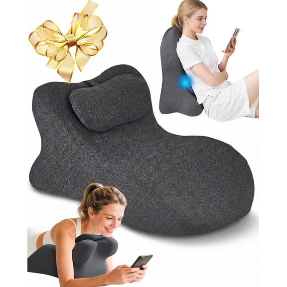 Moodie Pillow, Intimacy Pillow 27 Degree = All Perfect Position Easily, Ergonomic Memory Foam Intimacy Comfort Pillow Hip & Back Support, Waist and Neck Support Wedge Pillow (Dark Gray)