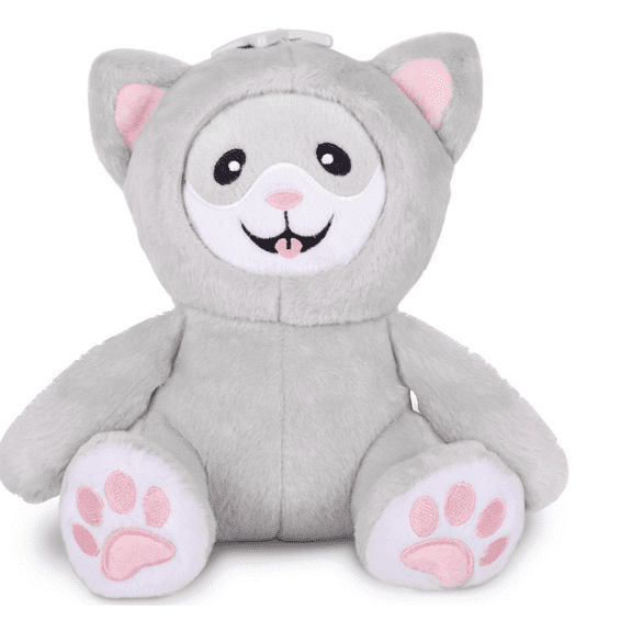 Moodles Purr Kitty Plush Cat 12 with 6 Facial Expressions to Show Your Mood, Soft Sensory Fidget Stuffed Animal, Gift for Toddler and Kids 2+