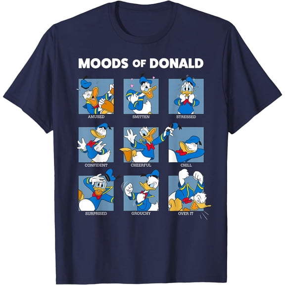 Moods Of Donald Duck DTG Print Unisex T-Shirt