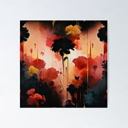 DOPAPRINT Light Green Landscape Print Abstract Landscape Painting Texas