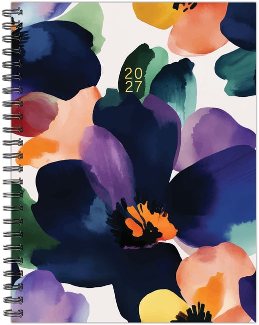 Moody Blooms 2027 6.5x8.5 Weekly Monthly Softcover Planner, (Paperback)