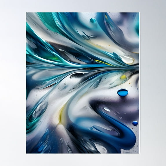 Moody Blues Poster Wall Art, Modern Wall Decor For Living Room Bedroom, 8x12 UNFRAMED