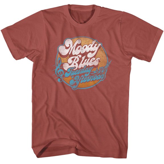 Moody Blues Tuesday Afternoons Terracotta Adult T-Shirt