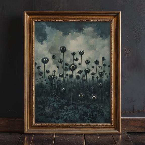 Moody Botanical Goth Flower Dark Academia Victorian Gothic Home Accent Macabre Surreal Wall Art Unframed Paper Print