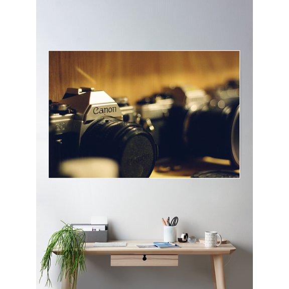 Moody Cameras 1 Poster Wall Art, Modern Wall Decor For Living Room Bedroom, 16x24 UNFRAMED