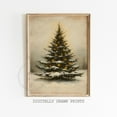 thumbnail image 1 of Moody Christmas Tree Print, Vintage Christmas Decor Printable Wall Art, Neutral Holiday Christmas Tree Painting, 12x18 UNFRAMED, 1 of 3