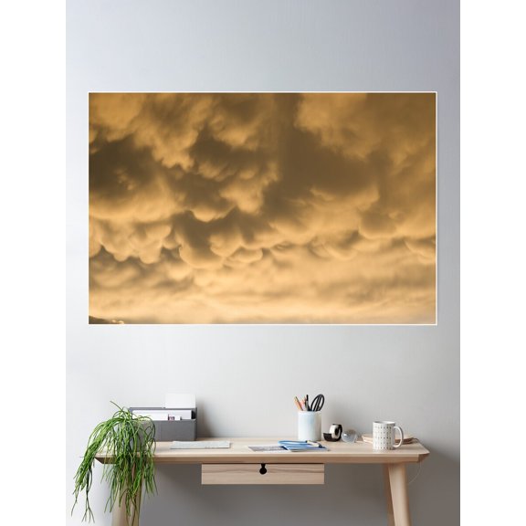 Moody Clouds Poster Wall Art, Modern Wall Decor For Living Room Bedroom, 8x12 UNFRAMED