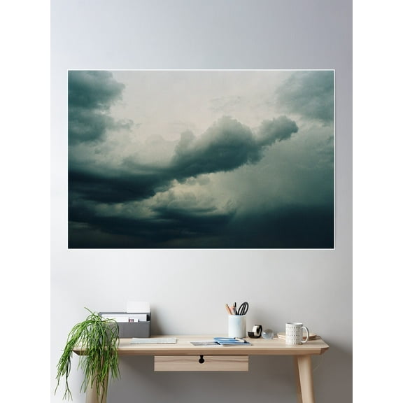 Moody Clouds Sky Poster Wall Art, Modern Wall Decor For Living Room Bedroom, 8x12 UNFRAMED