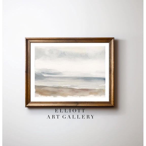 Moody Coastal Print Poster Muted Seaside Ocean Neutral Decor Poster E73, Unframed Poster Size 8x12 F03.1.18l432