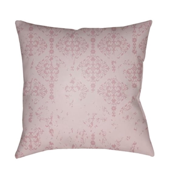 Surya DK013-2020 20 x 20 x 4 in. Moody Damask Medallions & Damask Square Throw Pillow, Rose & Lilac