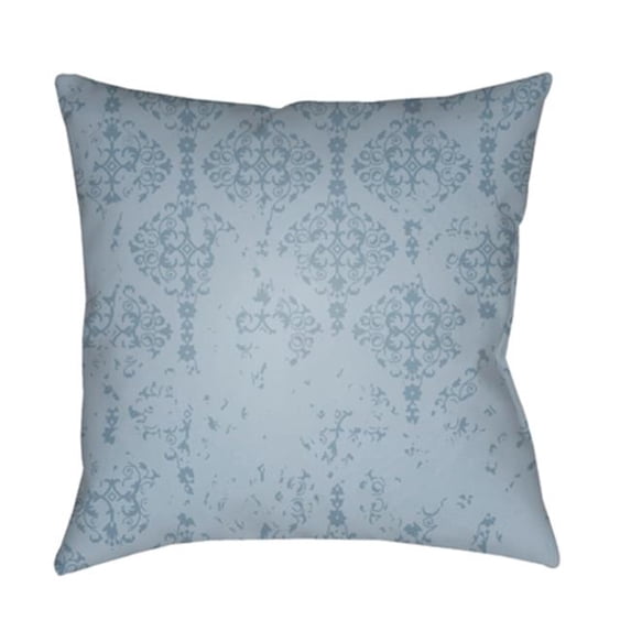Surya DK014-2020 20 x 20 x 4 in. Moody Damask Medallions & Damask Square Throw Pillow, Aqua