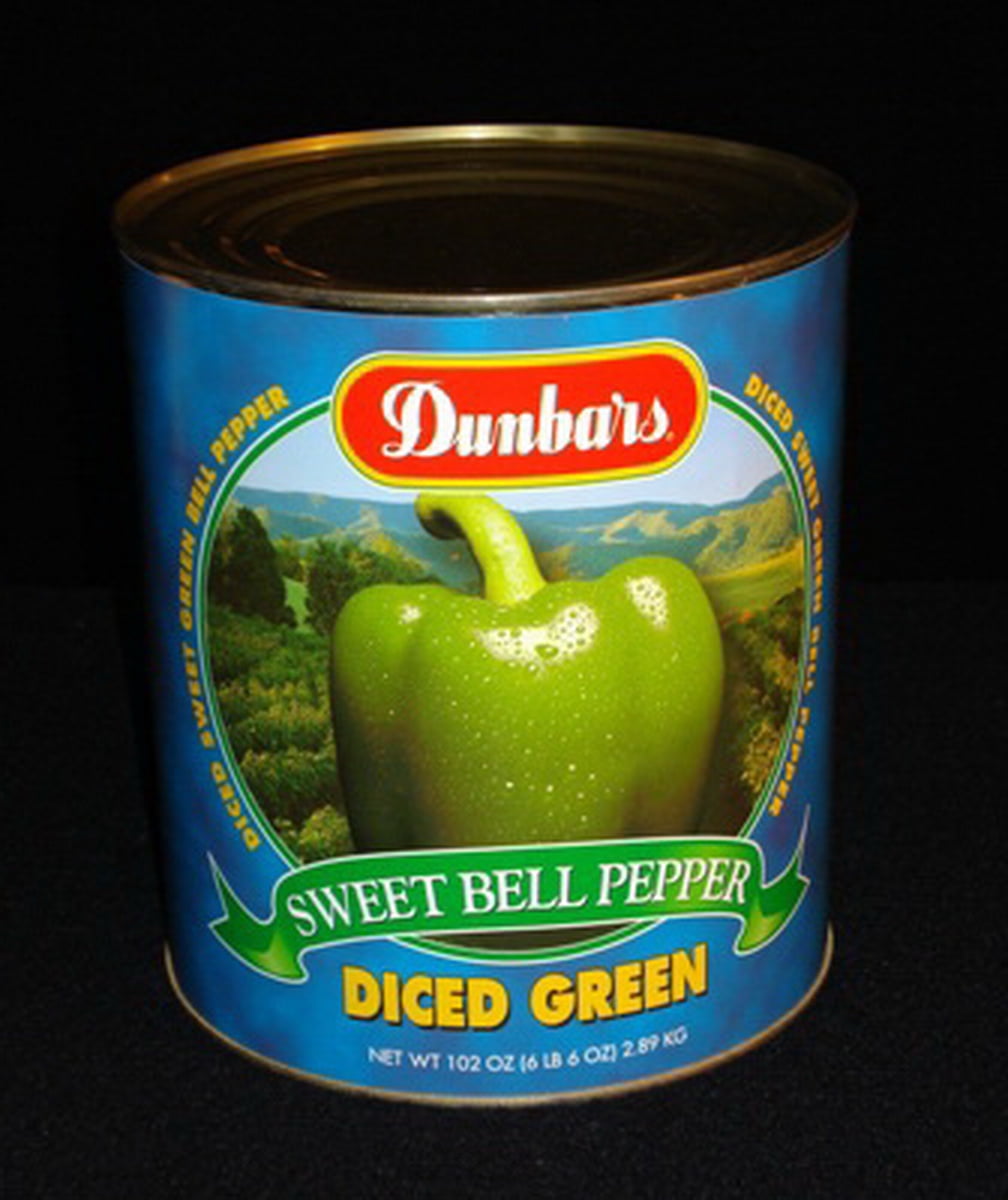 Dunbars Diced Green Sweet Bell Pepper, 102 Ounce, 6 Per Case
