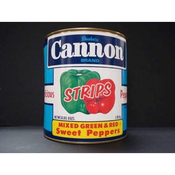 Moody Dunbar Red and Green Pepper Strips - no.10 can, 6 cans per case