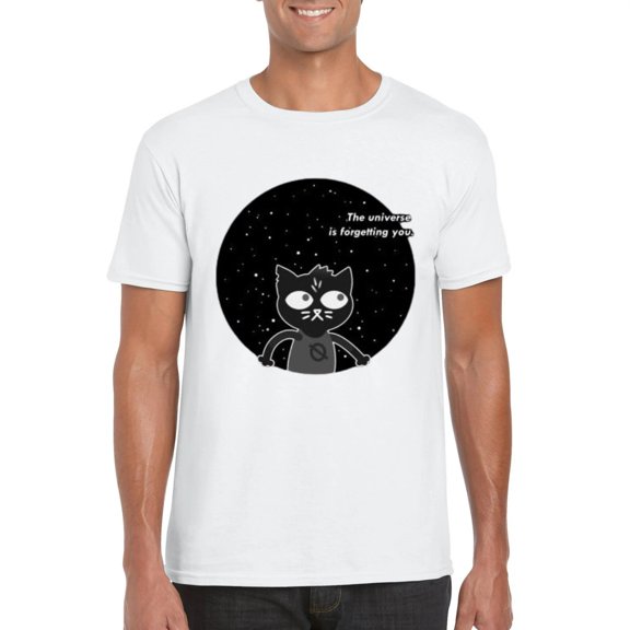 Moody Existential Art The Universe Is Forgetting You Graphic T-Shirt, for men & women, up to size 5XL