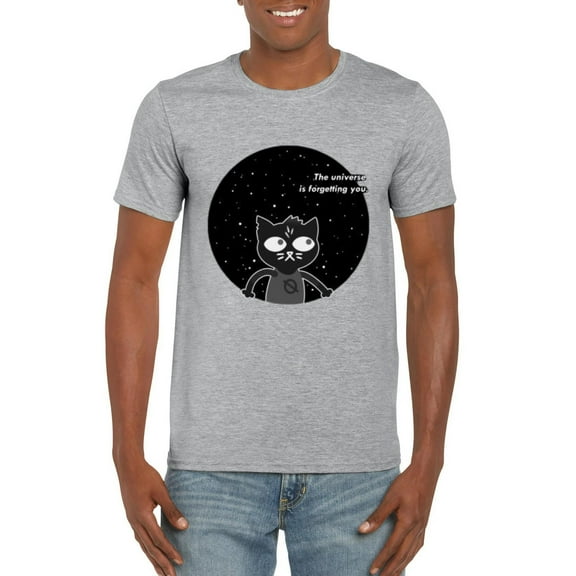 Moody Existential Art The Universe Is Forgetting You Graphic T-Shirt, for men & women, up to size 5XL