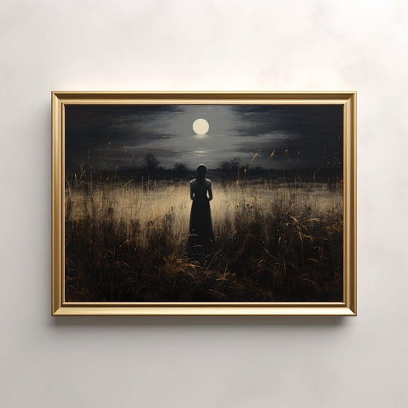 Moody Feminine Gothic Wall Art, Dark Romantic , Surreal Woman Portrait, Moody Gothic Aesthetic, Vintage Style Gallery Print, Poster Decor, Size 24x36 UNFFRAMED F03.1.8l544