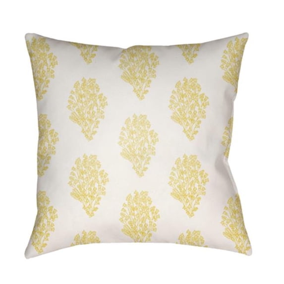 Surya MF012-1818 Moody Floral 18 x 18 x 4 in. Throw Pillow, White - Medium