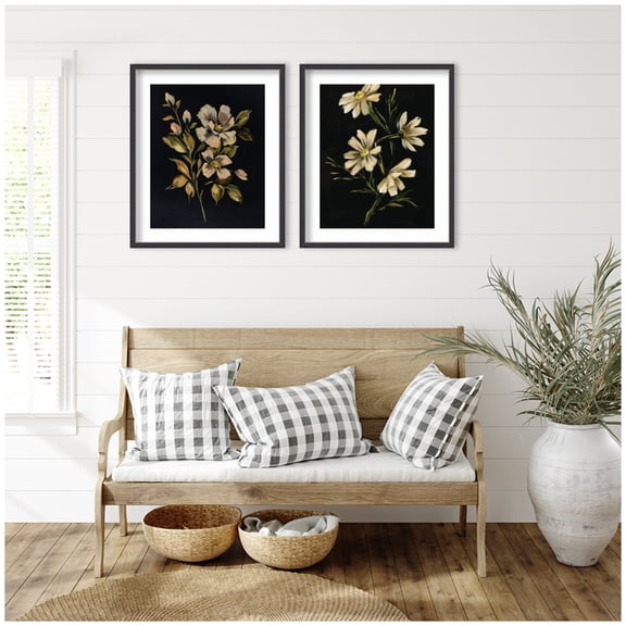 Moody Floral 4 & 7 2 Piece Framed Wall Art Print Set by Annie Quigley