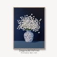 thumbnail image 1 of Moody Flower Bouquet in Chinoiserie Vase Print, Baby Breath Wall Art Printable White Floral Still Life Print, Blue Chinoiserie, Size 16x24 UNFFRAMED F03.1.5l1334, 1 of 3