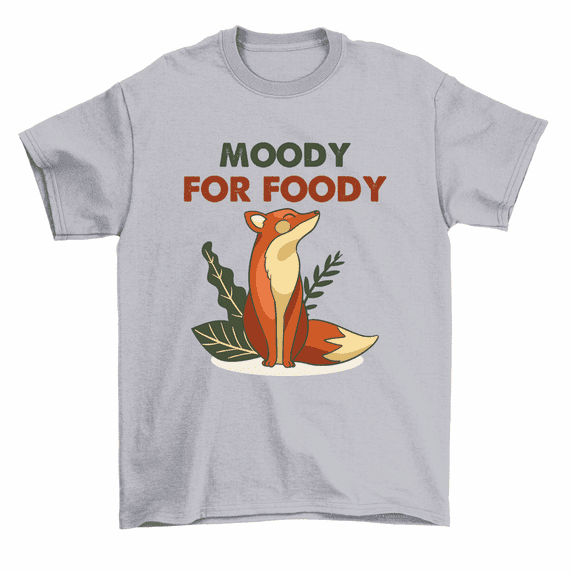 Moody For Foody Cute Fox T-Shirt Women Unisex