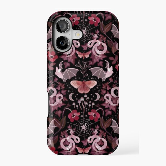 Moody Gothic Bat Snake Phone Case 17 16 15 14 13 12 11 Pro Max